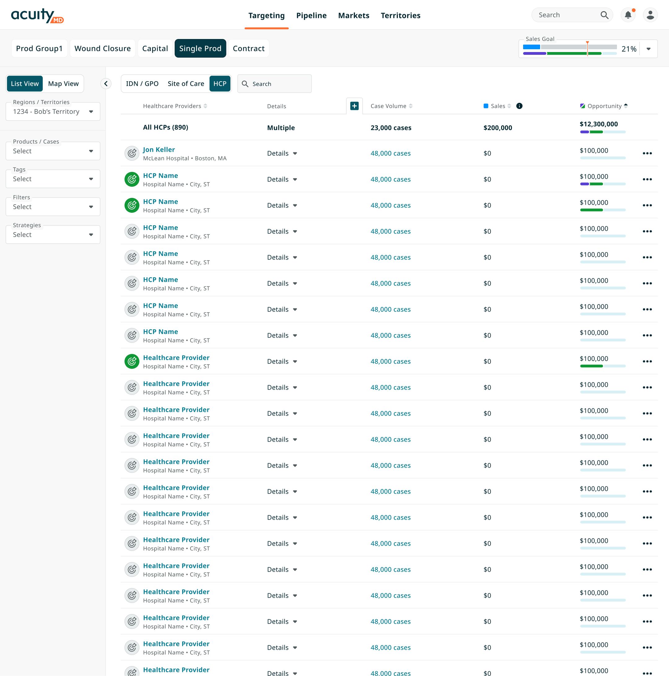 desktop targeting view